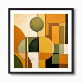 Abstract Shapes Warm Neutral Colors 1 Art Print