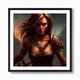 Dwarven Warrior 1 Art Print