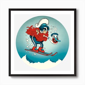 Skiing Art Print