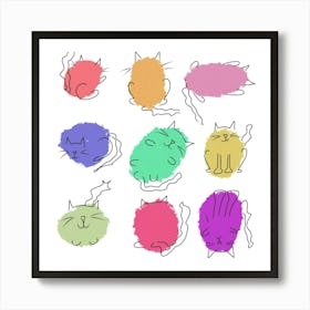 Kitty Cats Art Print