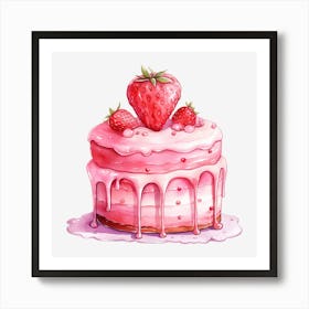 Strawberry Cake 23 Art Print