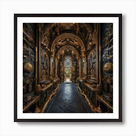 Dark Hall Of Mirrors Art Print