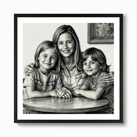 Default Highquality 8k Photo Of A Mother Sitting At A Table An 1 Art Print