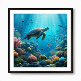 Underwater Seascape Art Print