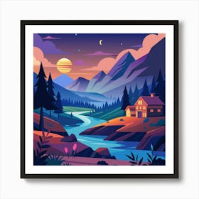 Landscape Painting Art Print