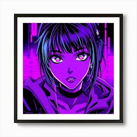 Neon Girl 1 Art Print