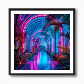 Neon Tunnel Art Print