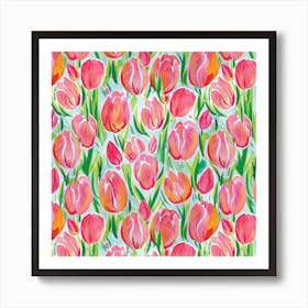 Watercolour Tulip Art Print