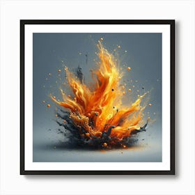 Fire Explosion 1 Art Print