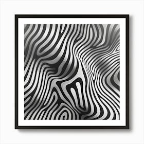 Abstract Zebra Stripes 2 Art Print