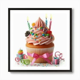 Birthday Cupcake 3 Art Print