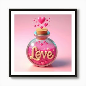 Love In A Bottle Art Print