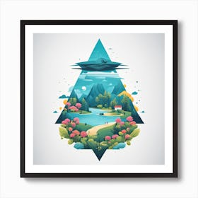 Ufo distant utopia Art Print