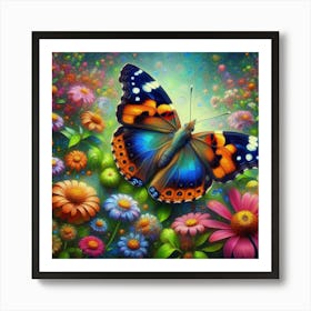 Butterfly In The Garden Art Print