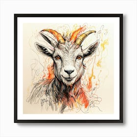 Goat Head 9 Art Print