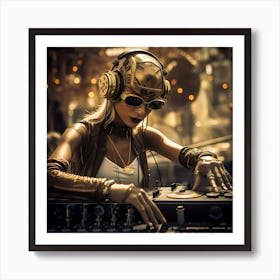 Dj Girl Art Print