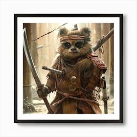 Myeera An Ewok As A Samurai Ninja Ancient Japan Ee169e45 8c92 4906 Ad62 561659baba18 Art Print