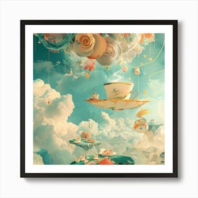 Teacups In The Sky Art Print