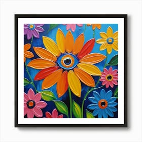 Colorful Flowers 2 Art Print