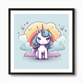 Cute Unicorn 362 Art Print