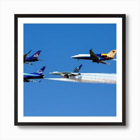 Four Jets In Formation 1 Art Print