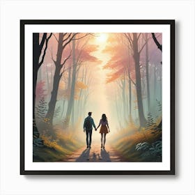 Romantic Couple Art Print (2) Art Print