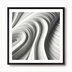 Abstract Paper Wavy Pattern Art Print