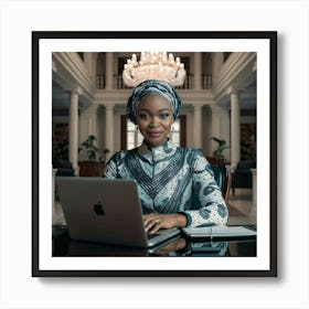 Portrait Of A Young African Woman Art Print