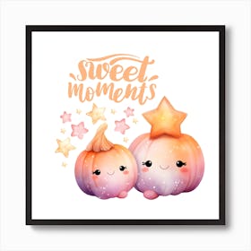 Sweet Moments white background Art Print