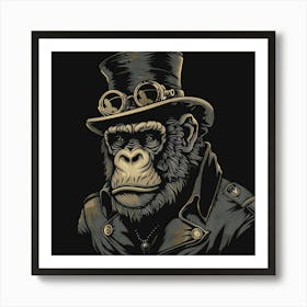 Steampunk Ape 2 Art Print