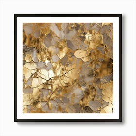 Gold Marble Texture Art Print