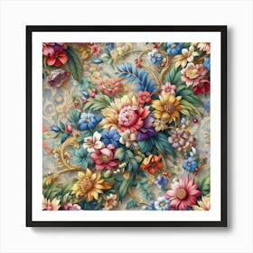 Floral Wallpaper Art Print