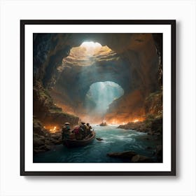 An enchanting sea cave Art Print