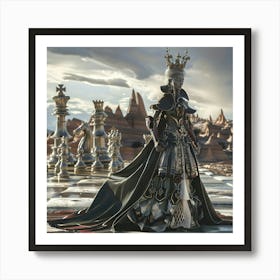 Desert Dominion: The Chess Queen's Vista Art Print