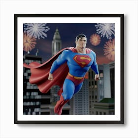 A 3d Render Of Superman Flying Through T Mluw9gsjq Swoqlnjkmjew Zxhdihwtsu P2tzkrc0lug Poster