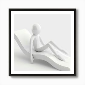 Person Relaxing On A Lounge Chair Art Print