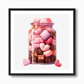 Valentine'S Day Candy Jar 10 Art Print