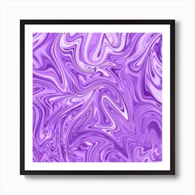 Indigo Liquid Marble Art Print