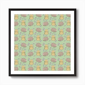 Hamster Pattern Art Print