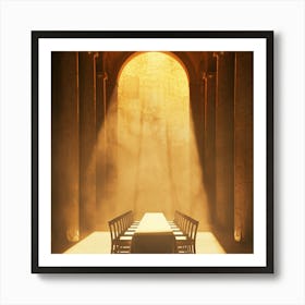 Table In A Church Art Print