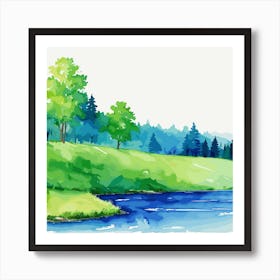 Watercolor Landscape Art Print