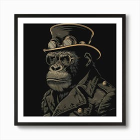 Steampunk Ape Art Print