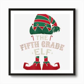 The Fifth Grade Elf Cute Ugly Christmas Sweater Family Art Print