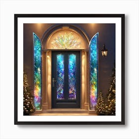 Christmas Door 64 Art Print