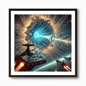 Void Lance Futuristic Scene Converted Art Print