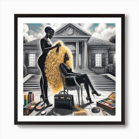 'The Hairdresser' 3 Art Print