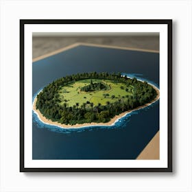 3d Of An Island Art Print