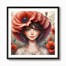 Poppy Girl 5 Art Print