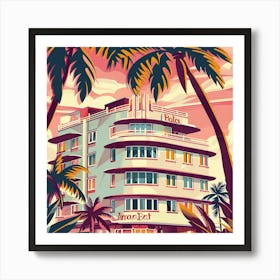 Miami Beach Hotel Art Print