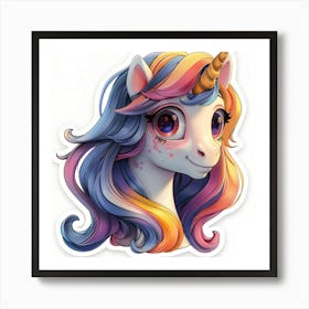 Unicorn Sticker 109 Art Print